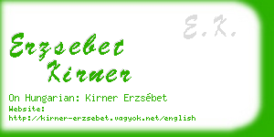 erzsebet kirner business card